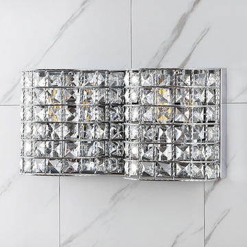 Clara Deco Metal/Crystal Classic Glam LED Vanity Light - JONATHAN Y